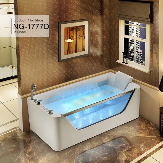 Bồn tắm massage Nofer UWHALE (Acrylic-1455x1455x1320mm) - Image 5