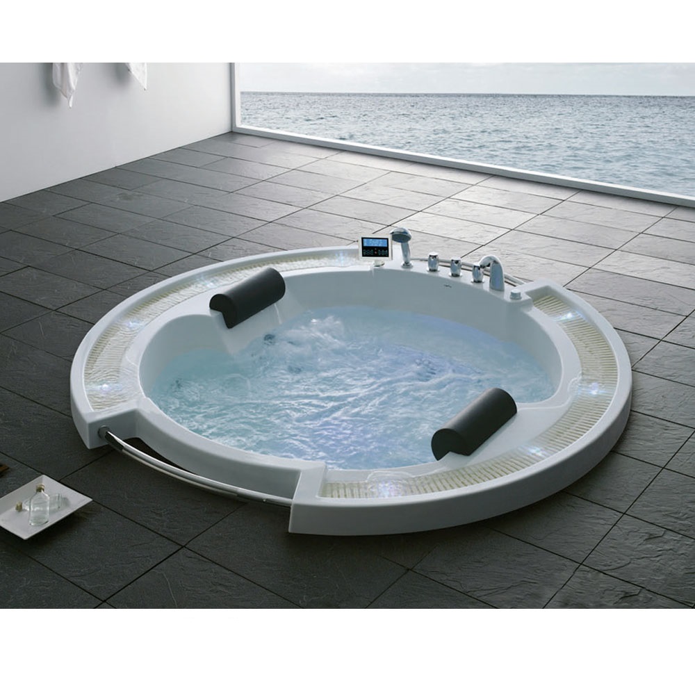 Bồn tắm massage sục khí đèn led đổi màu GEMY G9061 (Sục masage, sục khí, đèn led-1815x1215x700mm) - Image 4