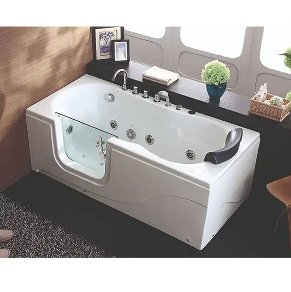 Bồn tắm massage sục khí đèn led đổi màu GEMY G9076 (Sục masage, sục khí, đèn led-1770x810x600mm) - Image 3