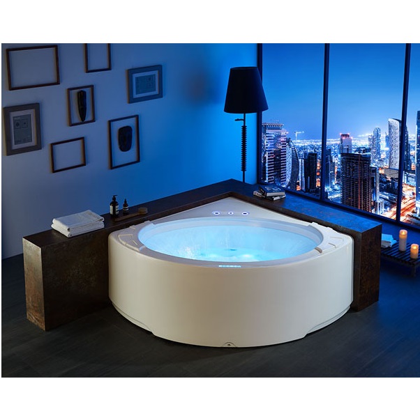 Bồn tắm massage sục khí đèn led đổi màu GEMY G9252 (Sục massage, sục khí, đèn led-1550x1550x670mm)