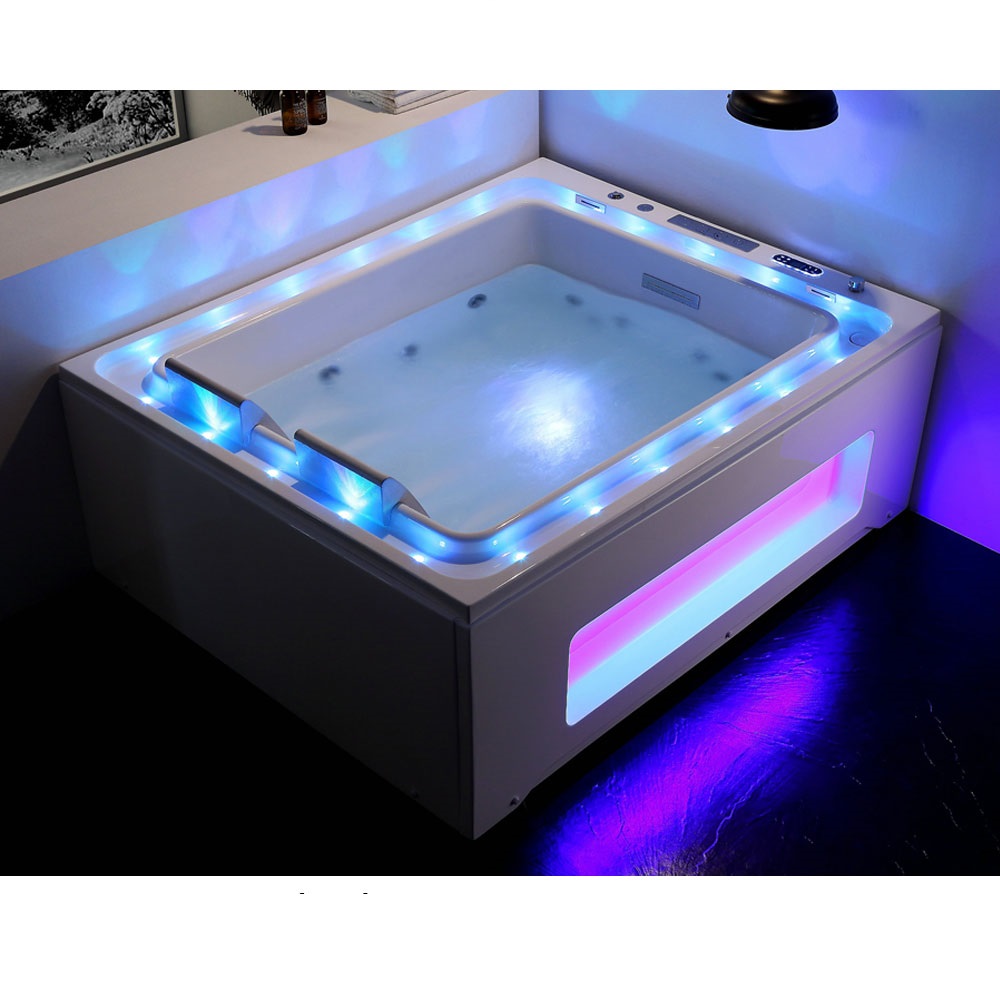 Bồn tắm massage sục khí đèn led đổi màu GEMY G9522 (Sục massage, sục khí, đèn led-1600x1600x780mm) - Image 6