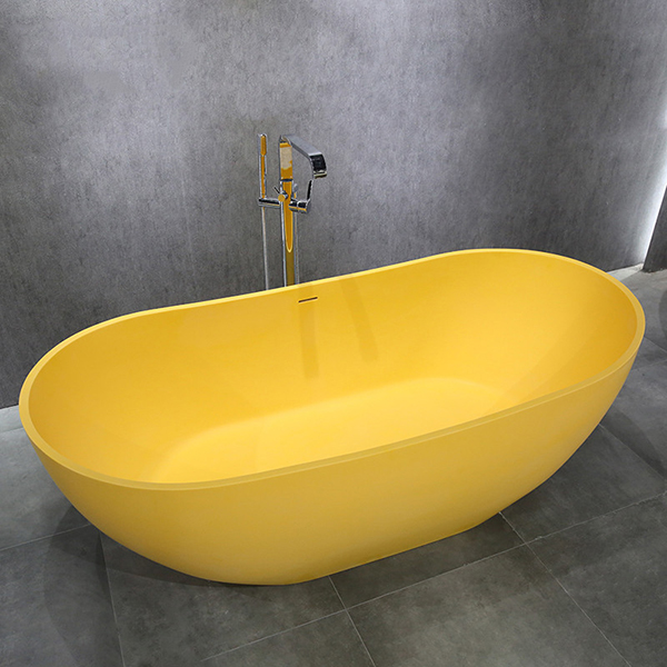 Bồn tắm màu vàng đá nhân tạo marble Miken MKB-8807Y (Đặt hàng 7-25 ngày)
