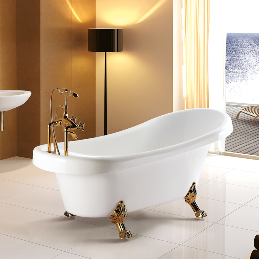 Bồn tắm nằm đặt sàn Nofer NG-1028 PLUS (1640x740x600 mm) - Image 3