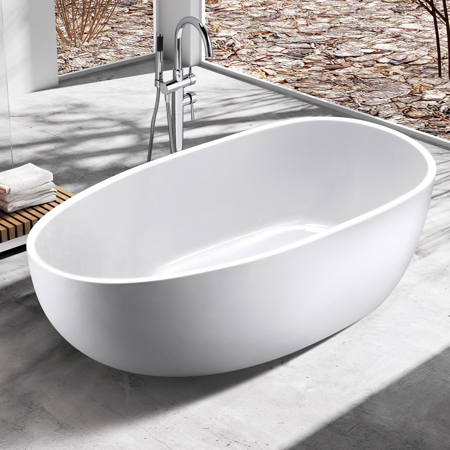 Bồn tắm nằm đặt sàn Nofer NG-1829 (1500x730x640 mm) - Image 6