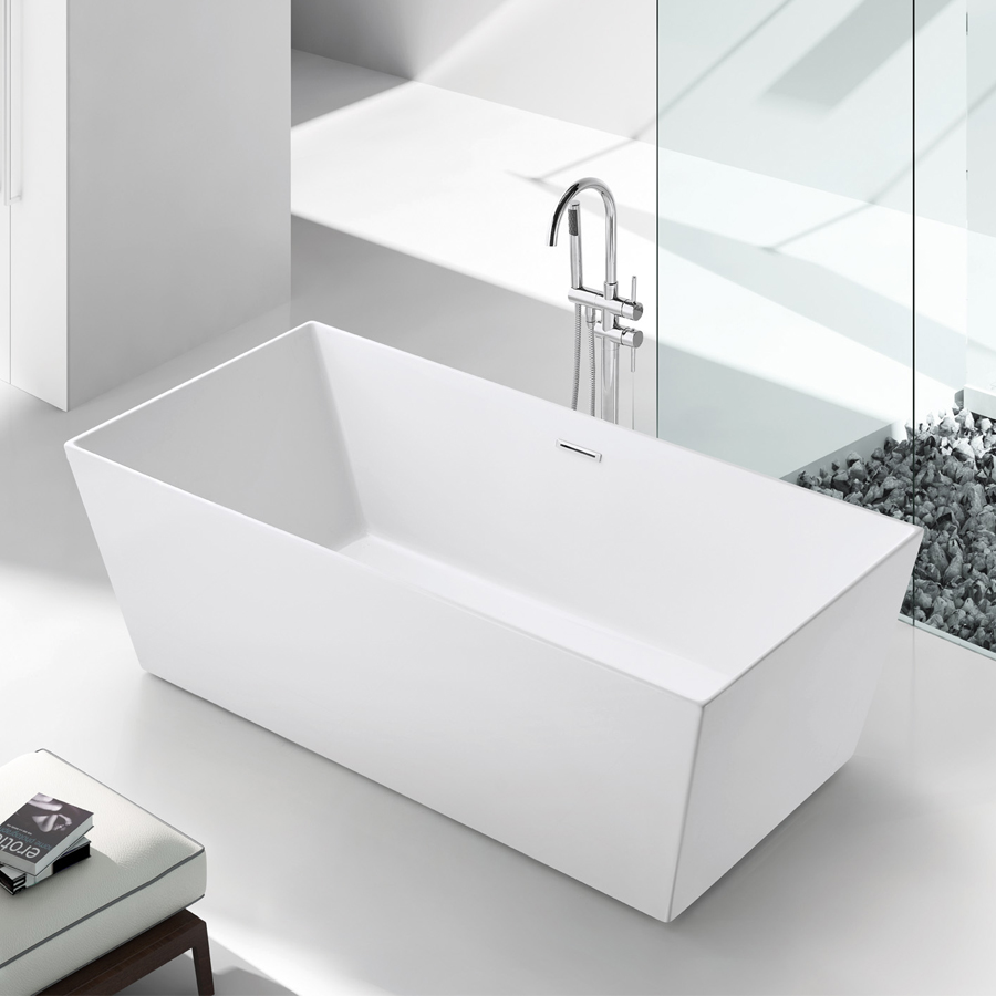Bồn tắm nằm đặt sàn Nofer NG-61106B (Acrylic-1700x800x650mm) - Image 6