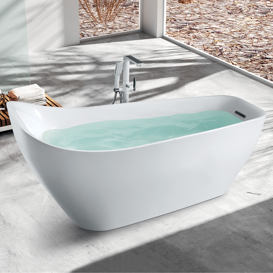 Bồn tắm nằm đặt sàn Nofer NL-602 (1700x855x650mm) - Image 6