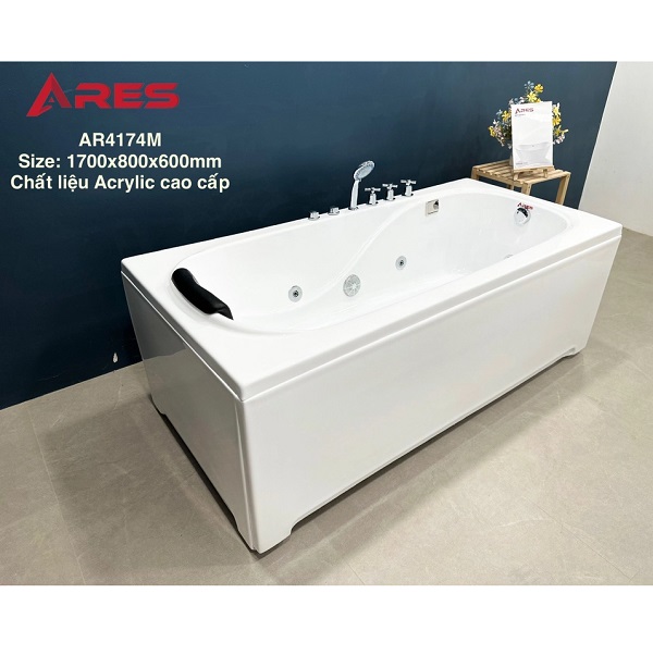 Bồn tắm nằm nghệ thuật ARES AR2127 (1800x800x660mm) - Image 4