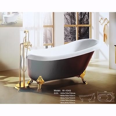 Bồn tắm ngâm Daelim W-1018 (1300x800x860 mm) - Image 6