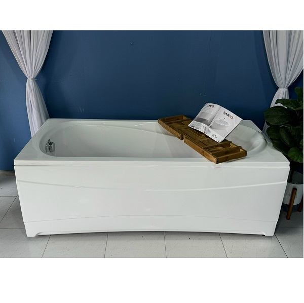 Bồn tắm ngâm đặt sàn hình thỏi vàng SAWO SW5717-TV (Acrylic-1720x760x630mm) - Image 5