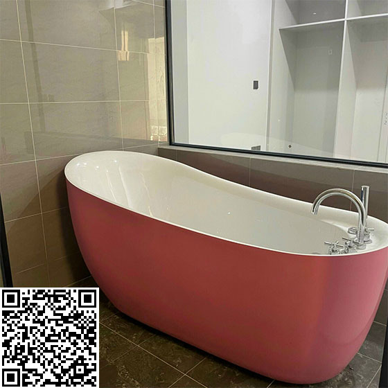 Bồn tắm nghệ thuật đá nhựa nhân tạo xuyên sáng các màu Đỏ, cam, hồng, vàng, xanh, tím Miken MKB-BW1072 - Image 6