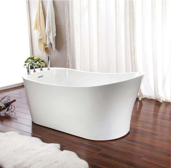 Bồn tắm nghệ thuật đá nhựa nhân tạo xuyên sáng màu hổ phách Miken MKB-BW1073 - Image 5