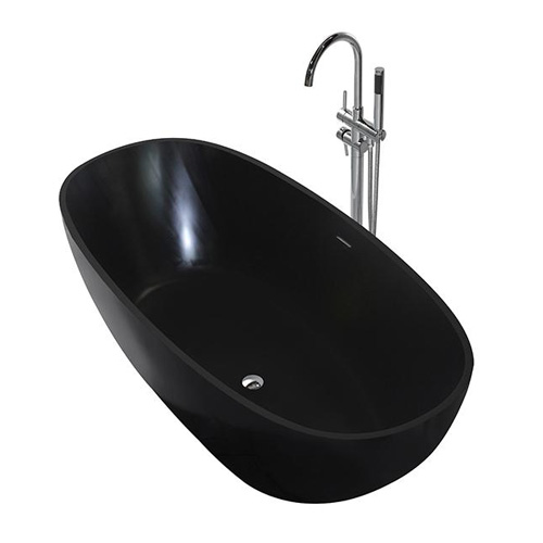 Bồn tắm nghệ thuật màu đen Acrylic Miken MKB-5041B (1800x850x620 mm - Đặt hàng 7-15 ngày)