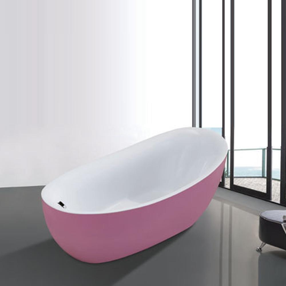 Bồn tắm nghệ thuật màu hồng Miken 5042P (1600x860x750mm - Đặt hàng 15-20 ngày)