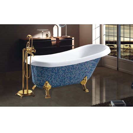 Bồn tắm nghệ thuật màu xanh lá Miken 5042G (1600x860x750mm - Đặt hàng 15-20 ngày) - Image 4