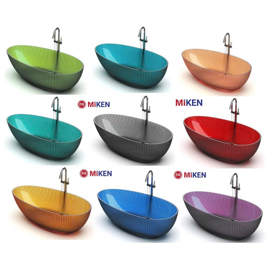 Bồn tắm nghệ thuật tròn Miken 5005W (1500/1400/1300mm) - Image 4