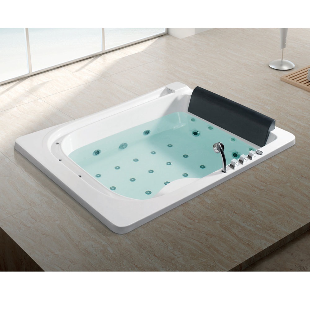 Bồn tắm xây massage sục khí đèn led đổi màu GEMY G9265 (Sục masage, sục khí, đèn led-2000x1520x740mm)