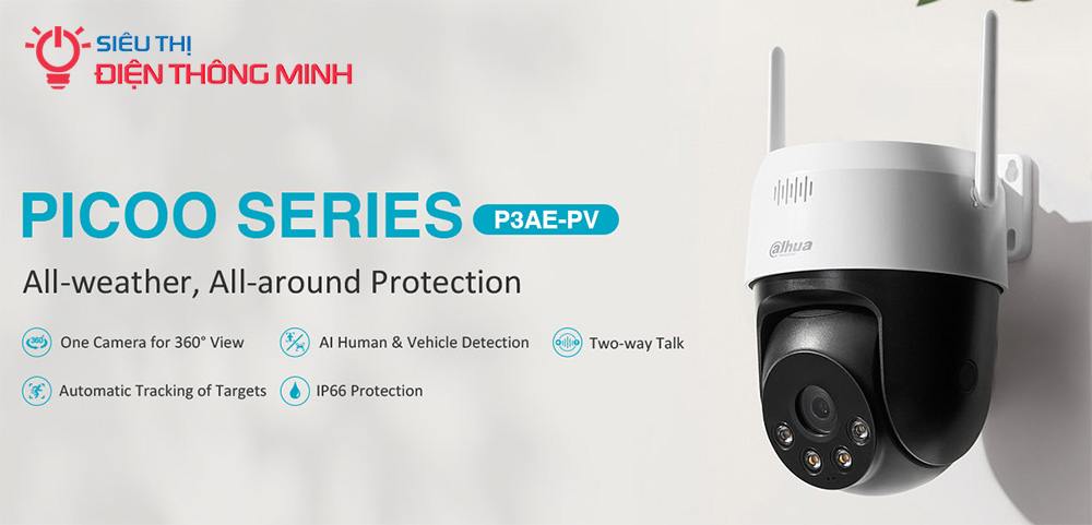 Camera DAHUA DH-P3AE-PV (Wifi quay quét 3MP) - 4