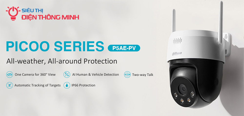 Camera DAHUA DH-P5AE-PV (Wifi quay quét 5MP) - 5