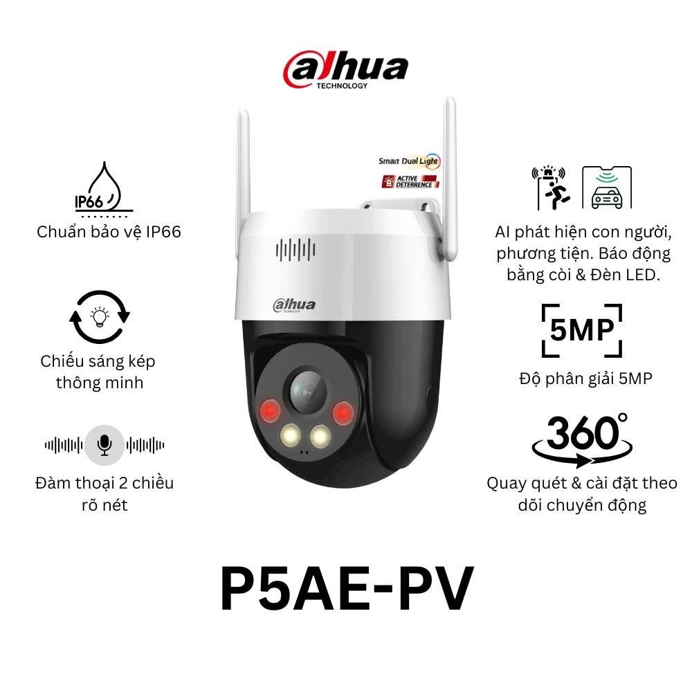 Camera DAHUA DH-P5AS-PV (Wifi quay quét 5MP) - 3