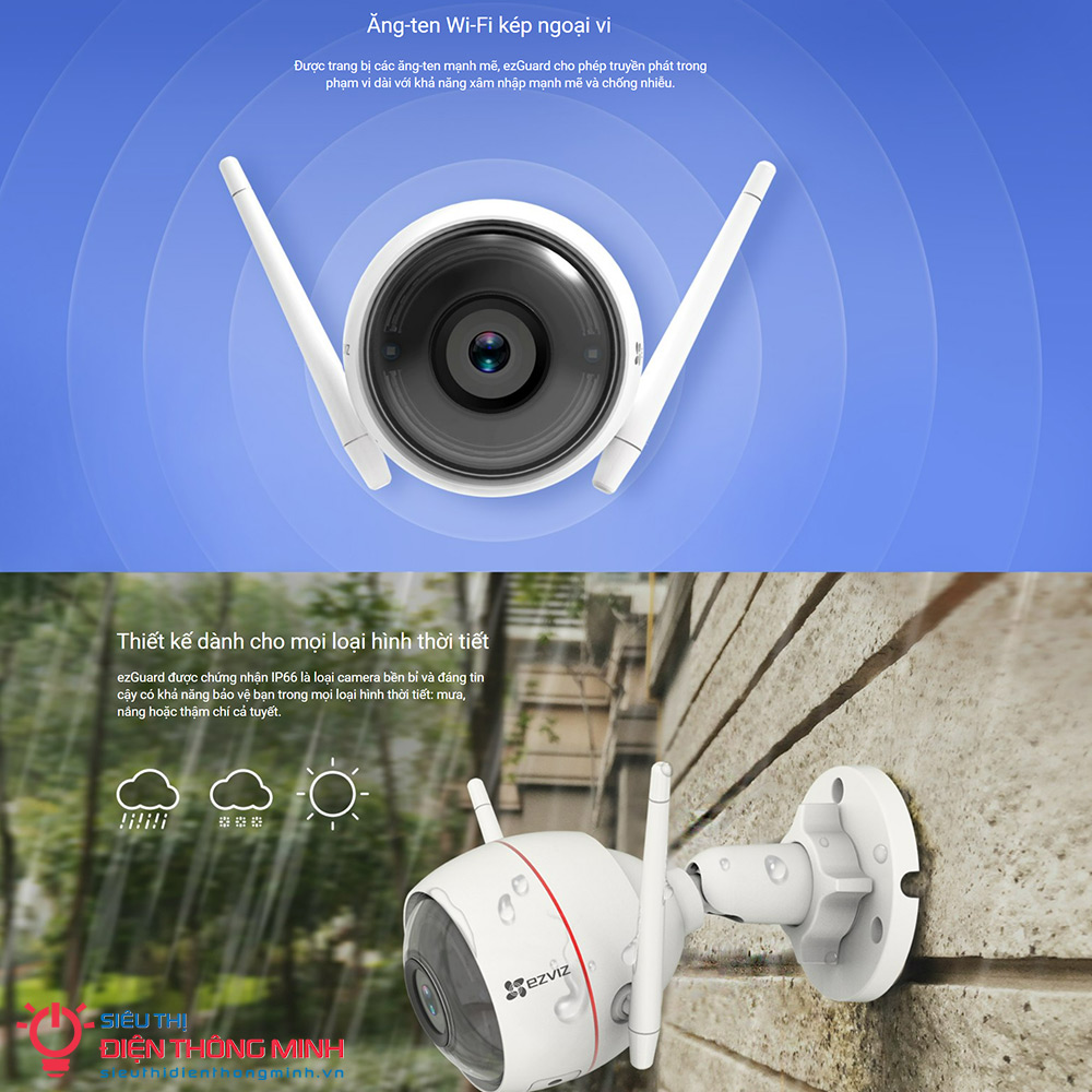 Camera EZVIZ C3W (Wifi Thân 2MP) - 5