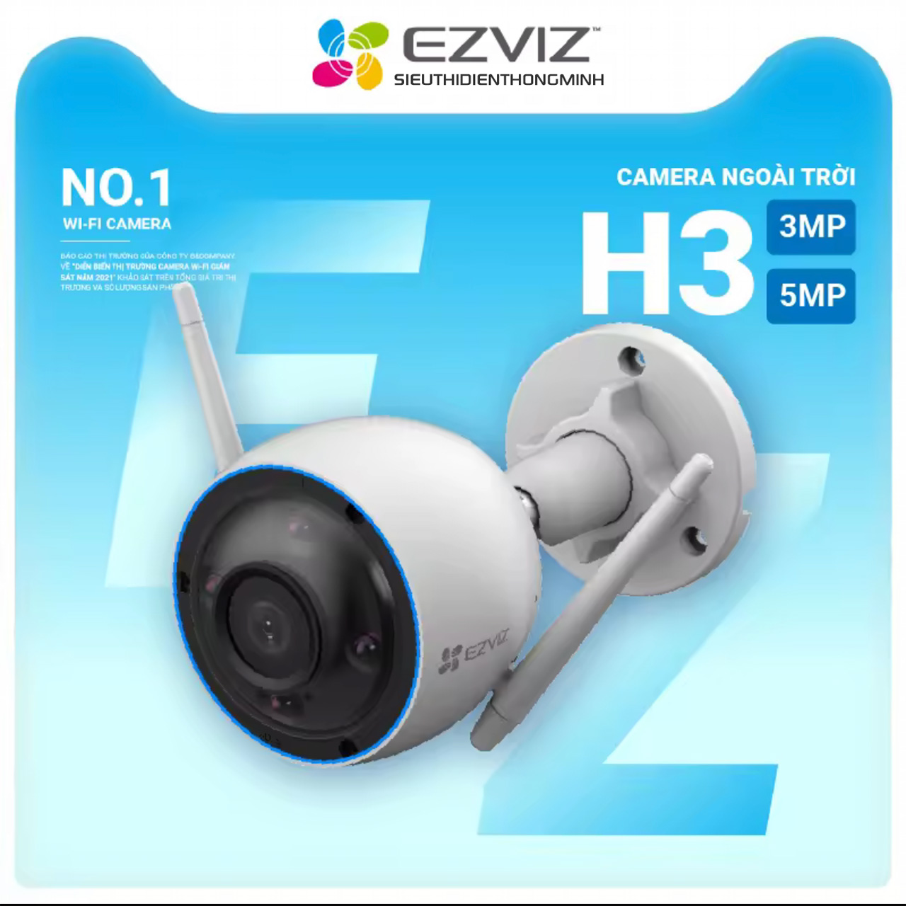 Camera EZVIZ H3 2K (Wifi Thân 3MP, đêm có màu) - 2