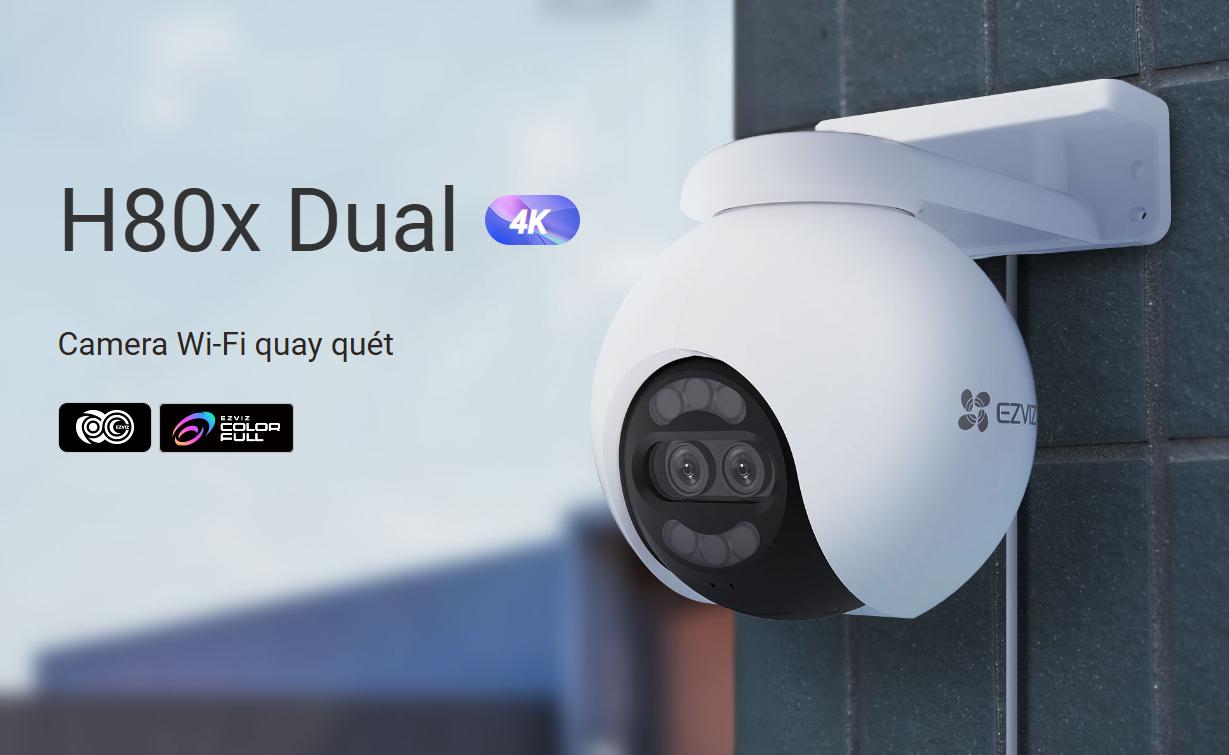 Camera EZVIZ H80x Dual (Wifi quay quét 2 mắt, Full màu ban đêm) - 2