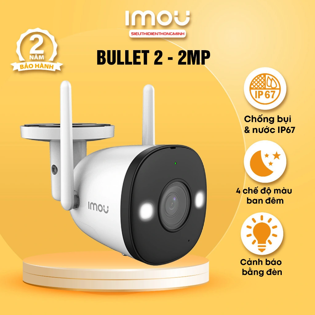 Camera IMOU IPC-F22FP (Wifi thân 2MP, Full Color) - 2