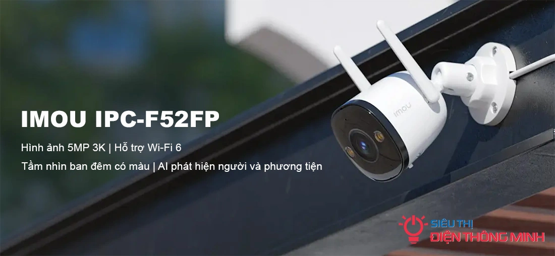 Camera IMOU IPC-F52FP (Wifi thân 5MP, Full Color) - 4