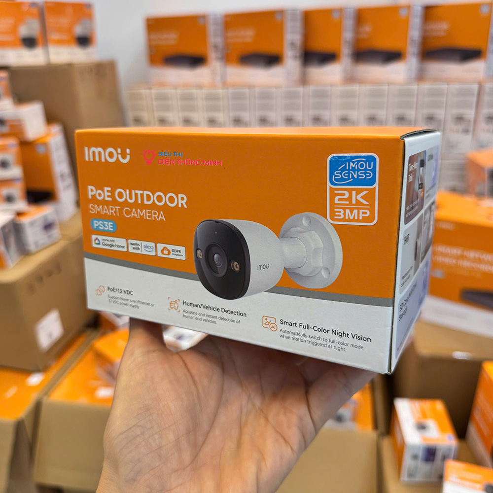 Camera IMOU IPC-PS3EP-3M0 (Thân 3MP, PoE, Loa Mic, góc rộng) - 2