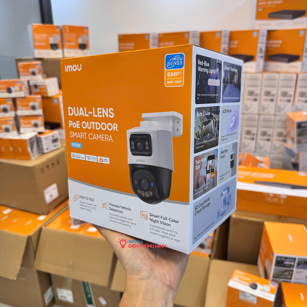 Camera IMOU IPC-PS70FP-6M0 (Quay quét 2 mắt x 3MP, PoE, Loa Mic) - 3