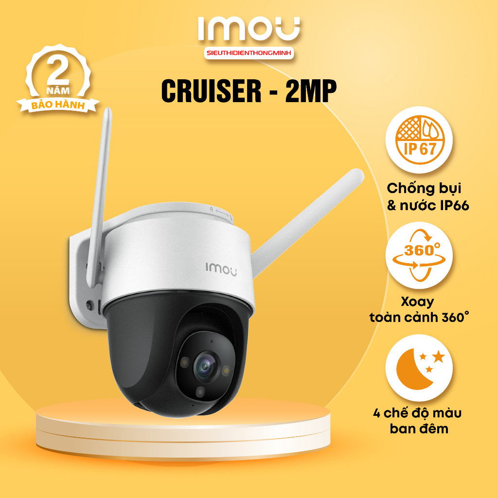 Camera IMOU IPC-S22FP (Wifi quay quét 2MP, báo động)