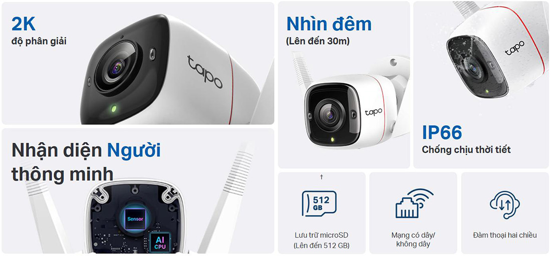 Camera TP-LINK Tapo C310 (Wifi thân 3MP) - 5