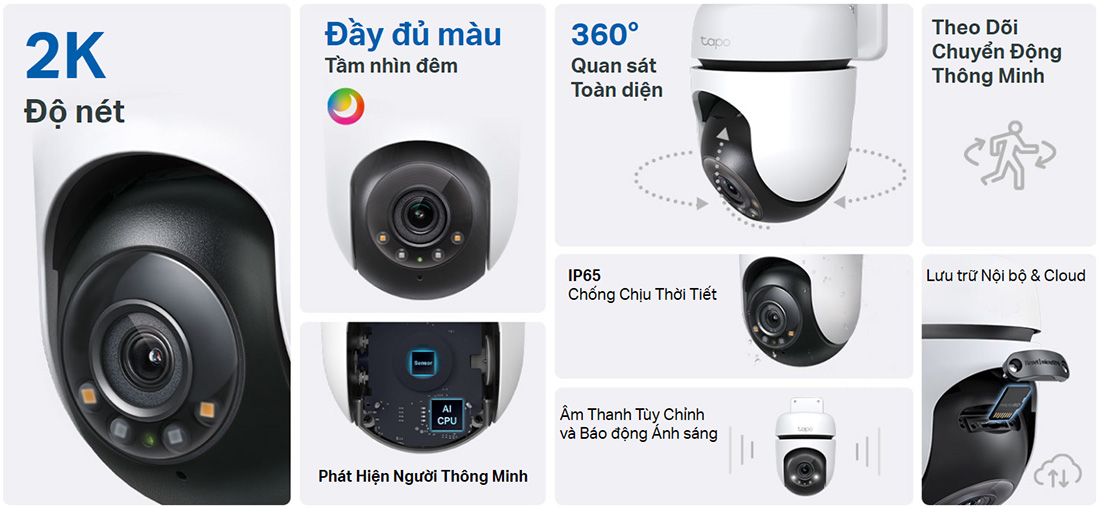 Camera TP-LINK Tapo C510W (Wifi quay quét ngoài trời 3MP) - 5