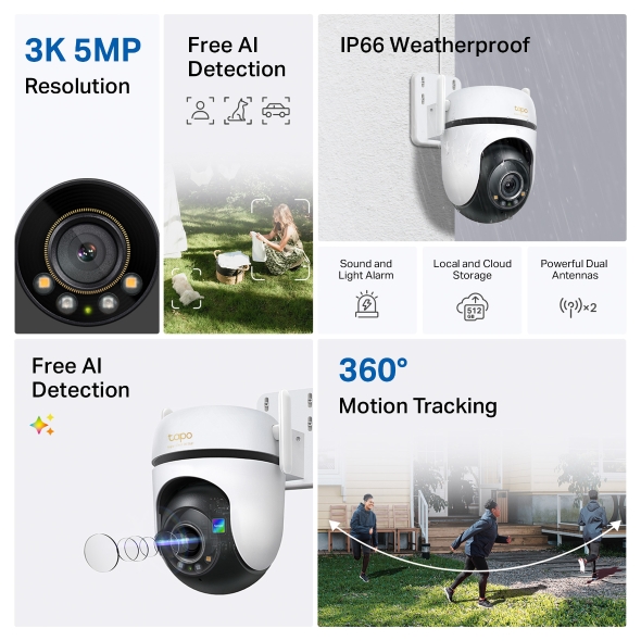 Camera TP-LINK Tapo C530WS (Wifi quay quét ngoài trời 5MP) - 5