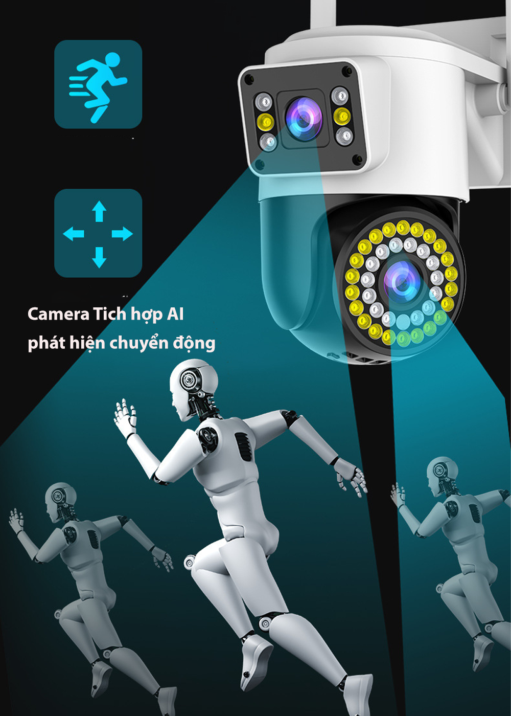 Camera Yoosee 2 Mắt Cao Cấp 8Mpx Ngoài Trời - Ảnh 4