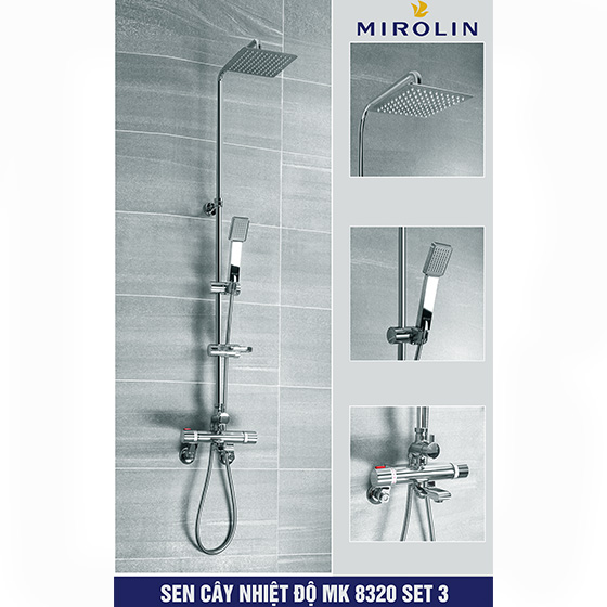Cần nối sen cây tắm Mirolin MK-668C-Set 1 (Bát 30x30cm) - Image 3