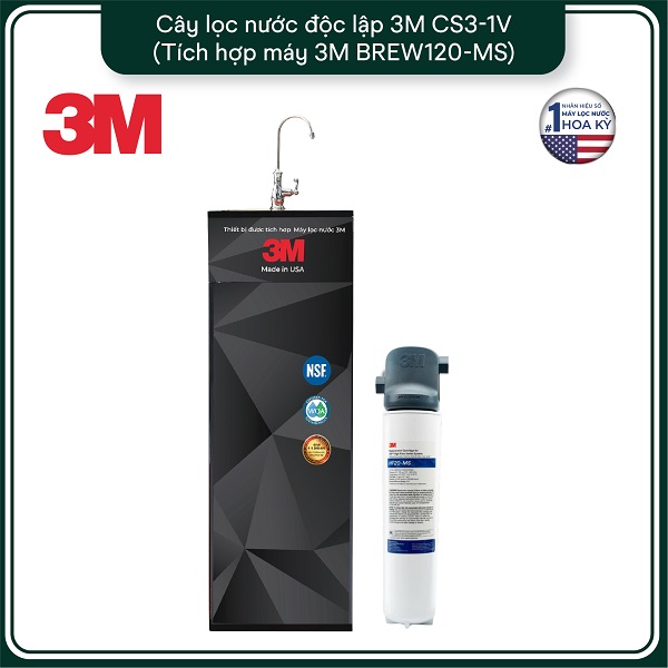 Cây Lọc Nước Uống Trực Tiếp 3M CS3-1V (Tích Hợp Máy Lọc Nước 3M BREW120-MS)