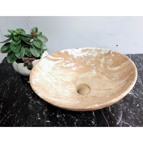 Chậu đá mỹ nghệ tự nhiên chữ nhật màu đen DCN37 (605x355x115mm) - Image 4