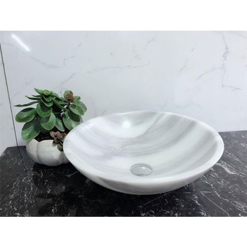 Chậu đá mỹ nghệ tự nhiên chữ nhật màu đen DCN37 (605x355x115mm) - Image 6