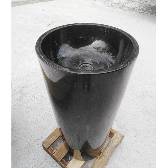 Chậu đá nhân tạo nghệ thuật có bàn màu trắng Miken NST-5836 (580x360x200mm - Chọn bóng hoặc mờ) - Image 4