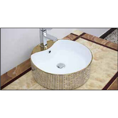 Chậu lavabo sứ nghệ thuật Gia Mỹ 804 (46x46x16cm)