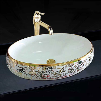 Chậu lavabo sứ nghệ thuật Gia Mỹ 813 (47x47x17cm) - Image 5