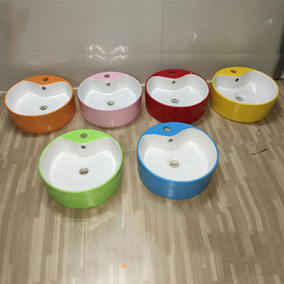 Chậu lavabo trẻ em màu hồng Miken MKC-5002P - Image 6
