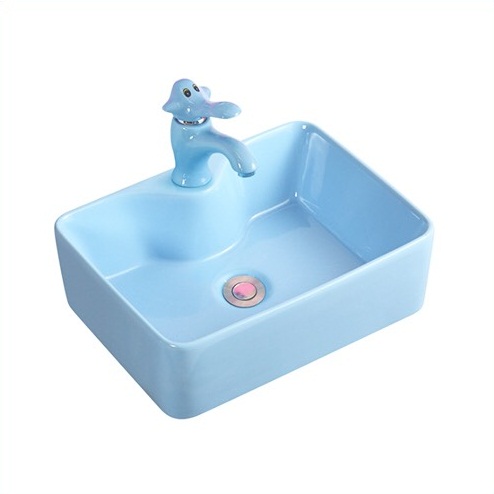 Chậu lavabo trẻ em màu xanh da trời Miken MKC-5003SB - Image 5