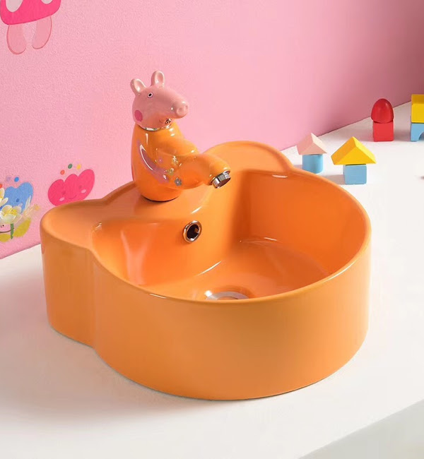 Chậu lavabo trẻ em màu xanh đậm Miken MKC-5002DB - Image 3