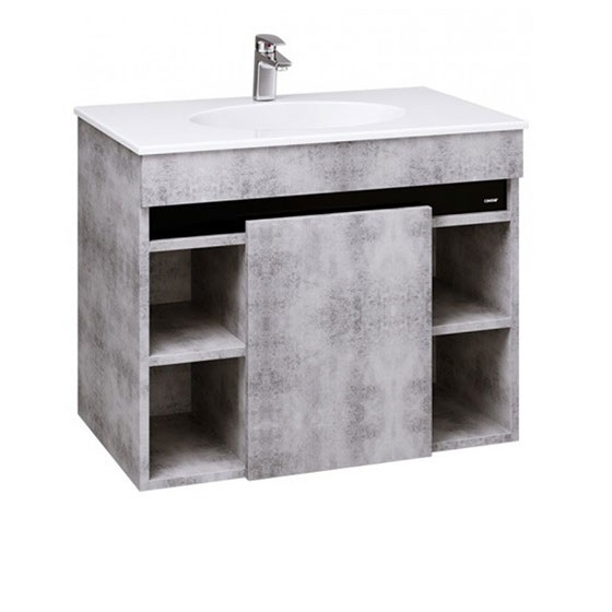 Chậu liền bàn Caesar LF5253-FB001A-EH160V (Chậu+Mặt đá+ Tủ nhựa) - Image 4