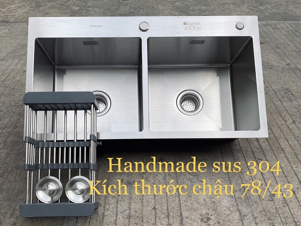 Chậu rửa bát 1 hố âm bàn Kagol KA8045 (80x45x22cm) - Image 3