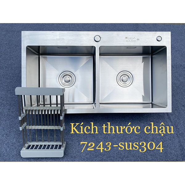 Chậu rửa bát 1 hố âm bàn Kagol KA8045 (80x45x22cm) - Image 4