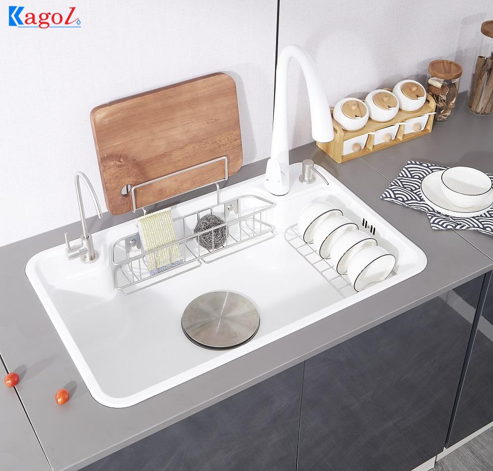 Chậu rửa bát 1 hố âm bàn Kagol KA8045 (80x45x22cm) - Image 5