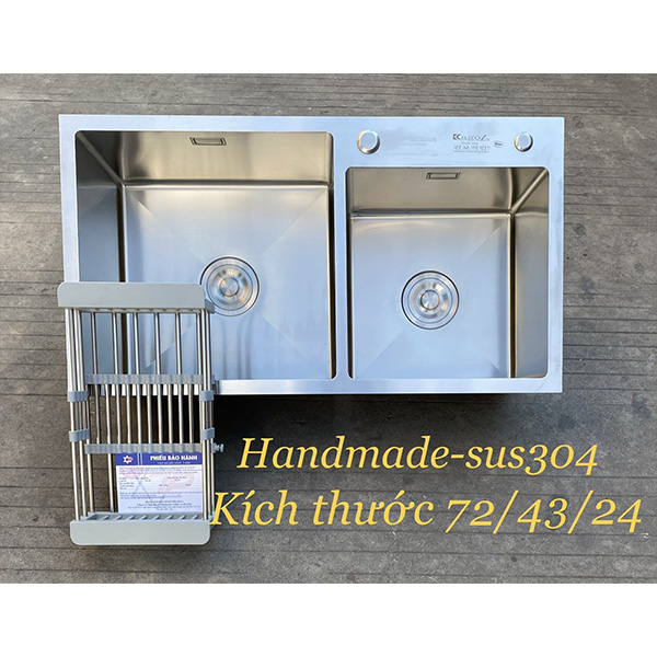 Chậu rửa bát 1 hố đúc liền khối Kagol KG-8050 (80x50x22cm) - Image 4